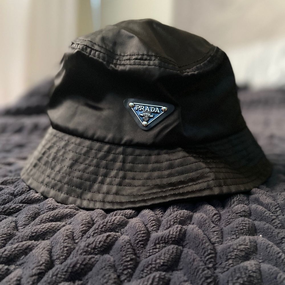 Prada Nylon bucket hat black